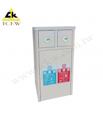 Two-compartment Stainless Steel Recycle Bin(TH2-103S) 